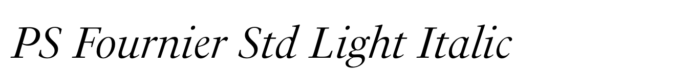 PS Fournier Std Light Italic